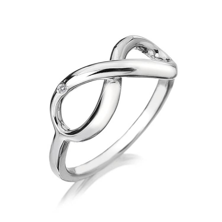 Hot Diamonds Infinity Sterling Silver Ring D - M