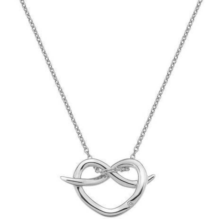 Hot Diamonds Love Sterling Silver Diamond Infinity Heart Pendant D