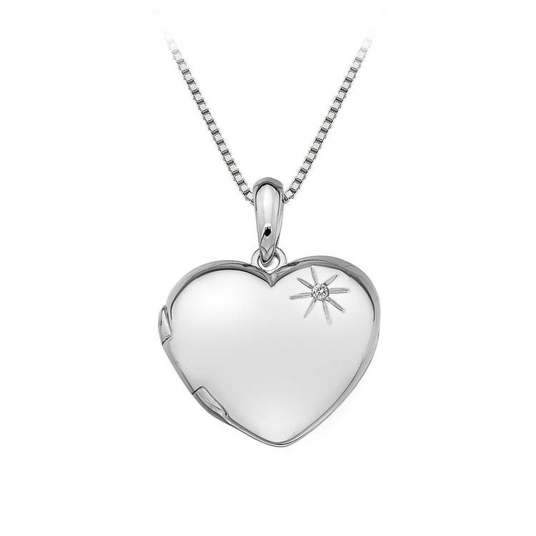 Hot Diamonds Memoirs Sterling Silver Heart Locket