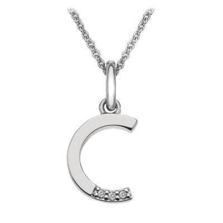 Hot Diamonds Micro 'C' Sterling Silver Necklace