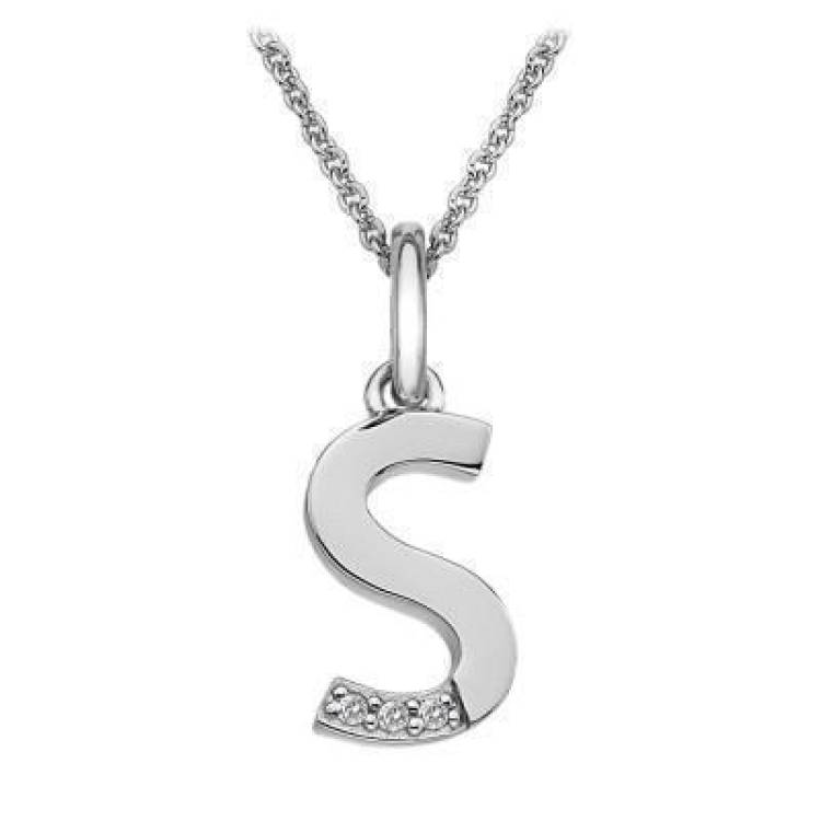 Hot Diamonds Micro 'S' Sterling Silver Necklace - TITLE Silver