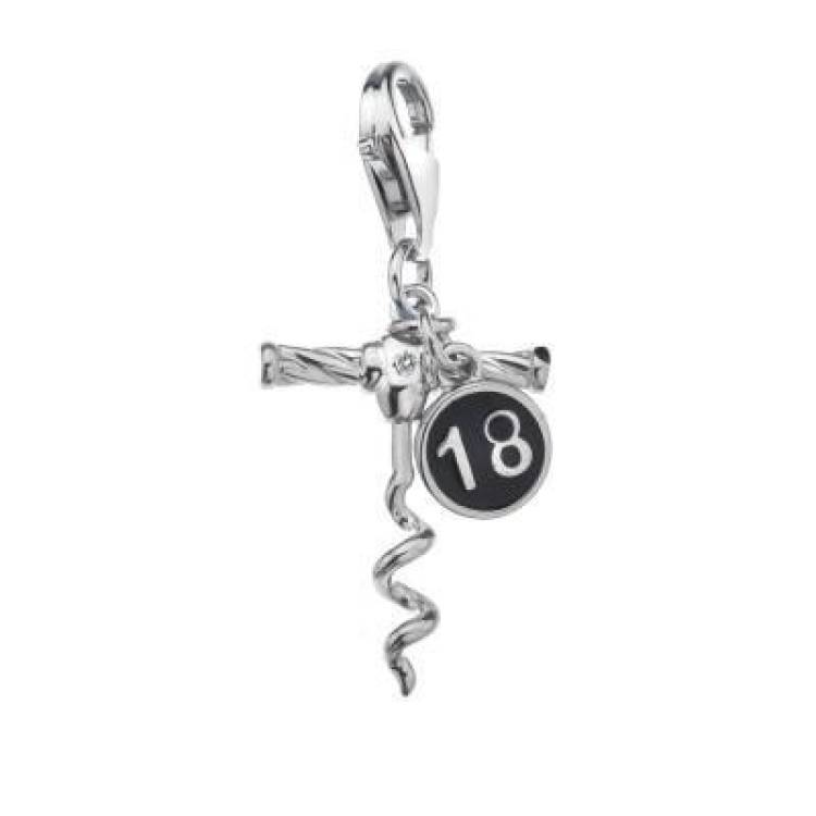 Hot Diamonds Moments Sterling Silver 18 Charm - TITLE Silver