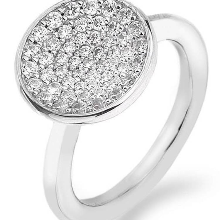Hot Diamonds Scintilla Sterling Silver Cubic Zirconia Ring - Silver M