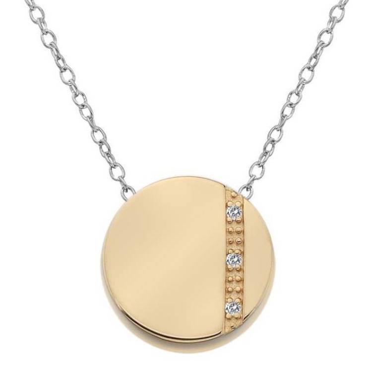 Hot Diamonds Silhouette Rose Gold Plated Circle Necklace D - Rose Gold