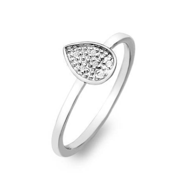 Hot Diamonds Stargazer Sterling Silver Teardrop Ring D - P