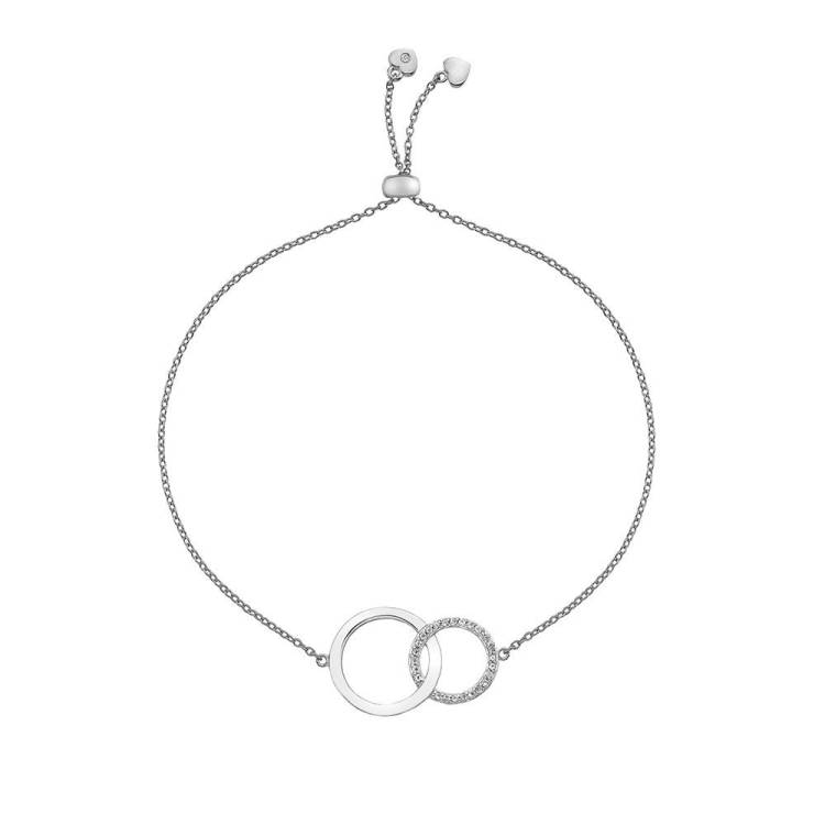 Hot Diamonds Striking Circle Sterling Silver Bracelet - Silver