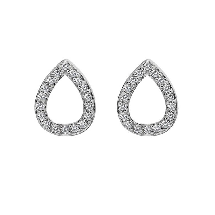 Hot Diamonds Striking Sterling Silver Diamond Teardrop Earrings