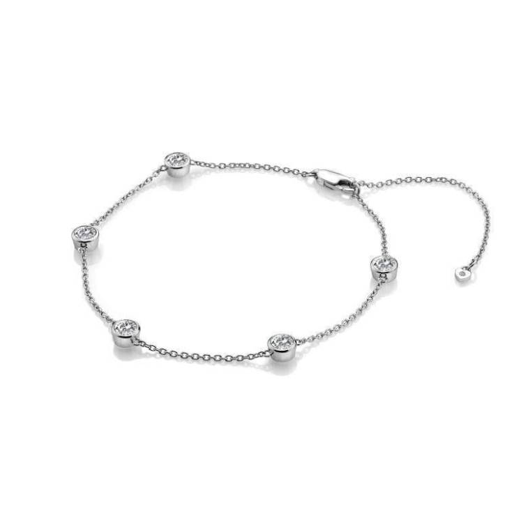 Hot Diamonds Tender White Topaz Intermittent Bracelet - TITLE Silver