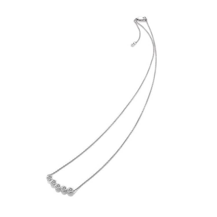 Hot Diamonds Tender White Topaz Necklace - Silver