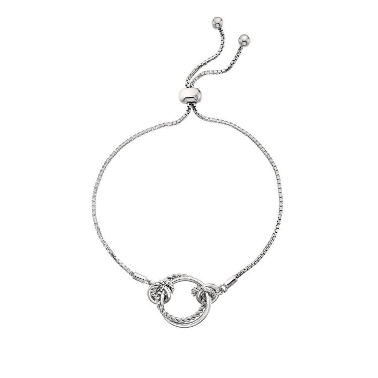 Hot Diamonds Unity Sterling Silver Diamond Circle Bracelet D - Silver