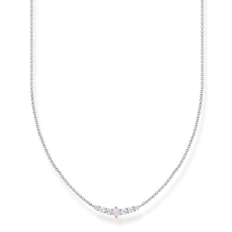 Thomas Sabo Charm Club Sterling Silver Star Vintage Rose Stone Necklace - Silver