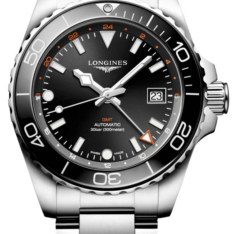 Longines Watch HydroConquest GMT Sunray Black