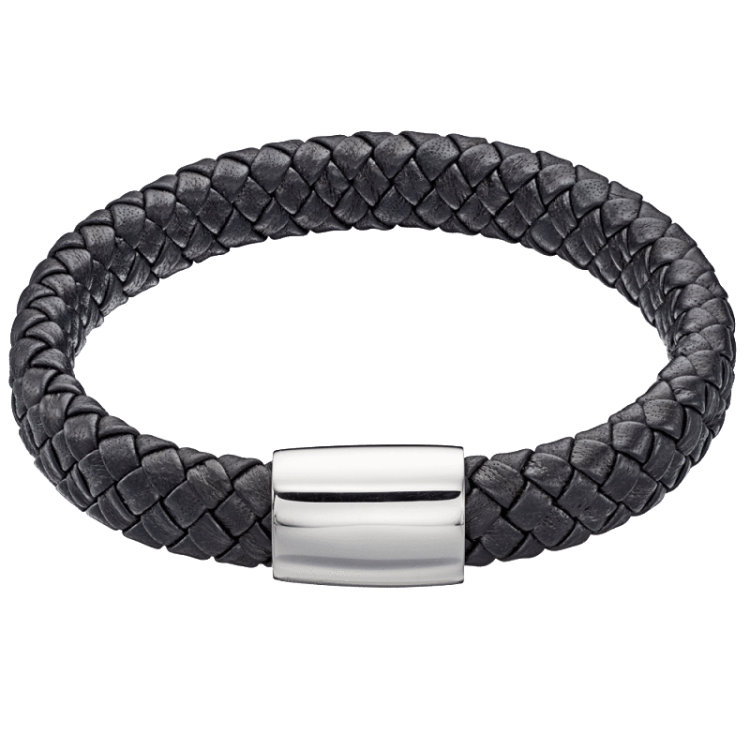 Little Star Leather Strap Boys Harley Bracelet - Silver