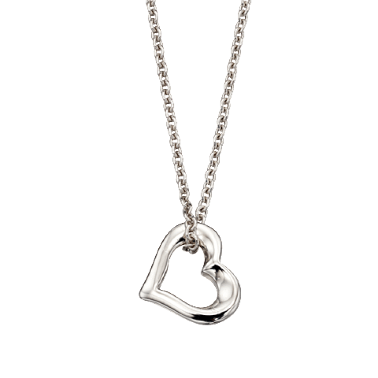 Little Star Lola Sterling Silver Heart Necklace - Silver