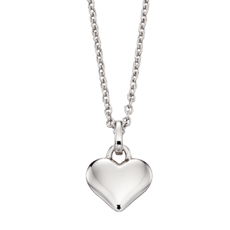 Little Star Mia Sterling Silver Heart Necklace - Silver