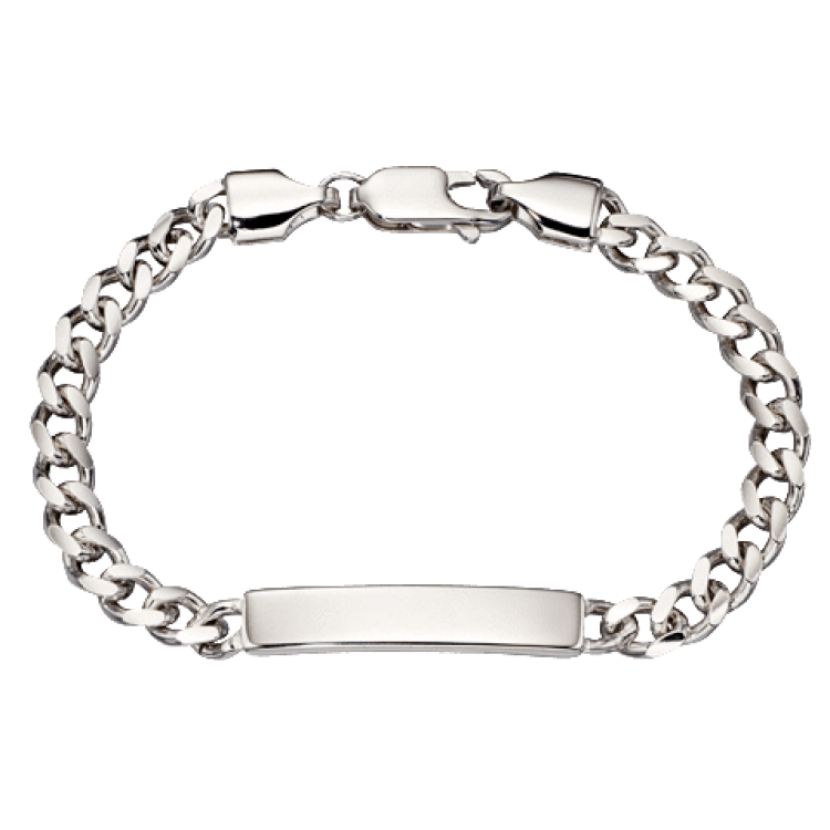 Little Star Sterling Silver ID Bailey Bracelet - Silver