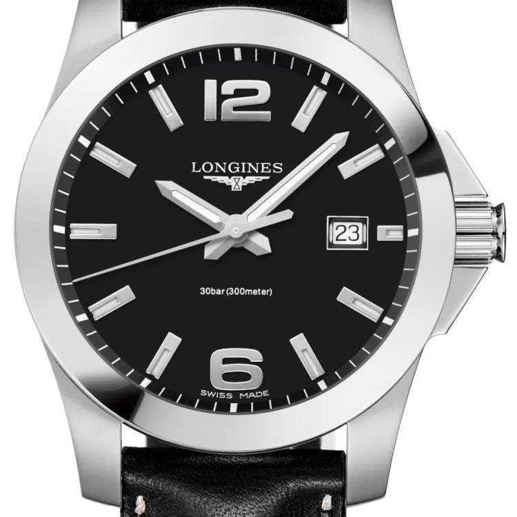 Longines Watch Conquest Quartz Mens - Black