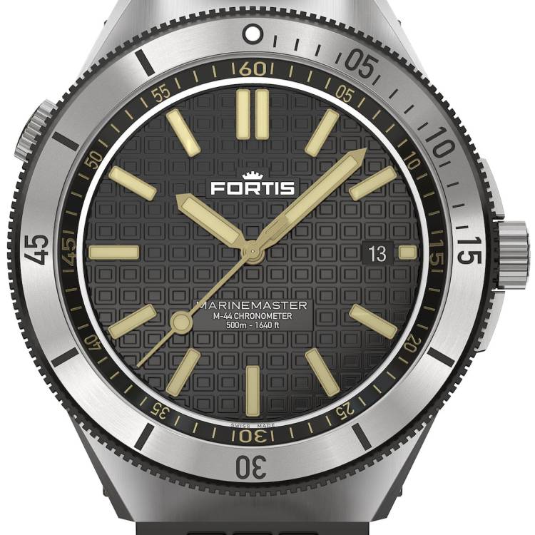 Fortis Watch Marinemaster M 44 Black Resin - Black