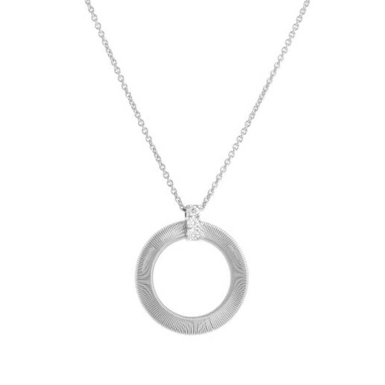 Marco Bicego Masai 18ct White Gold Diamond Round Necklace - White Gold