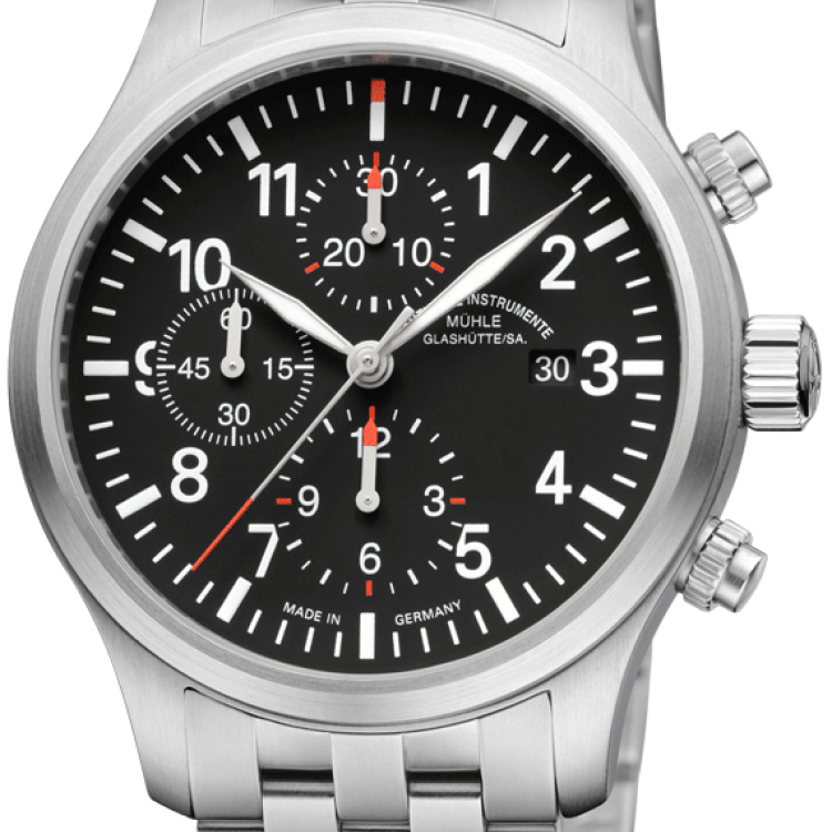 Muhle Glashutte Watch Terrasport I Chronograph - Black