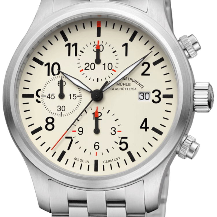 Muhle Glashutte Watch Terrasport I Chronograph - Cream