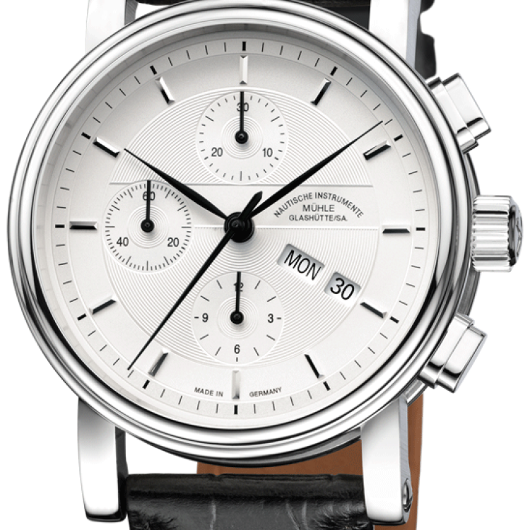Muhle Glashutte Watch Teutonia II Chronograph - Silver