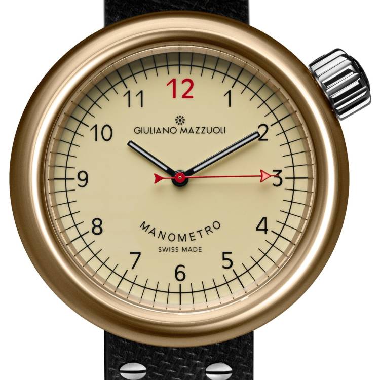 Giuliano Mazzuoli Watch Manometro Bronze Ivory - Ivory