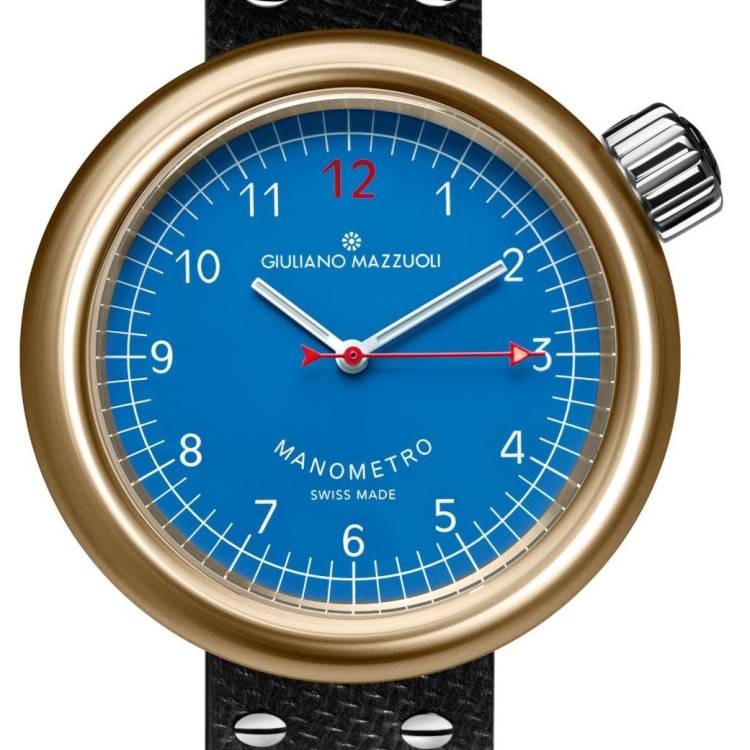 Giuliano Mazzuoli Watch Manometro Bronze Blue - Blue