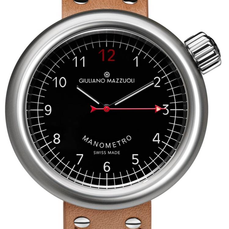 Giuliano Mazzuoli Watch Manometro Brushed Black - Black