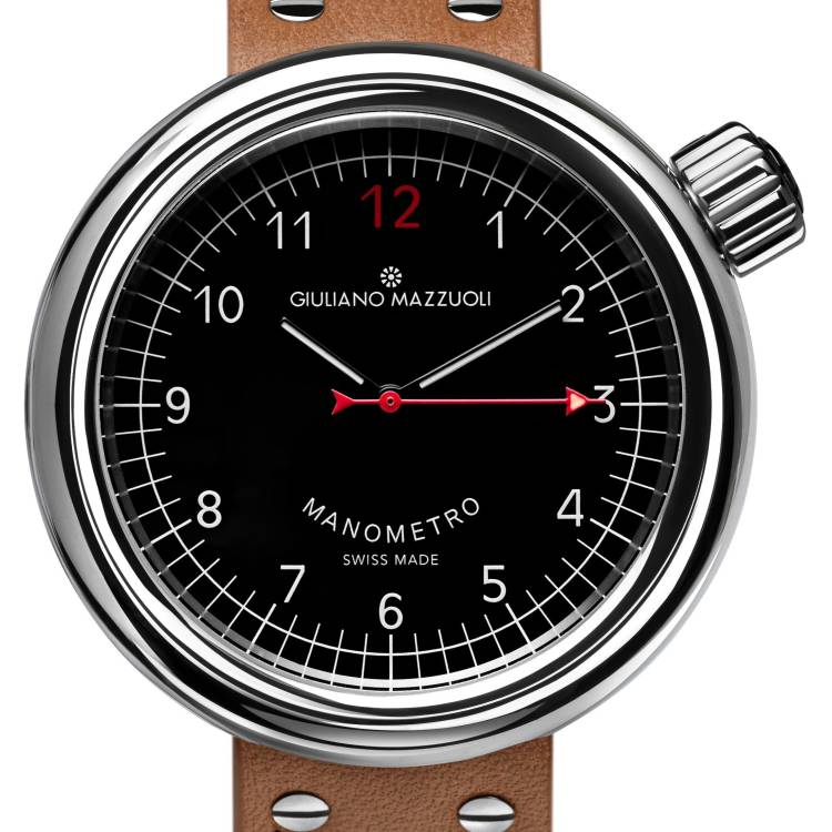 Giuliano Mazzuoli Watch Manometro Polished Black - Black