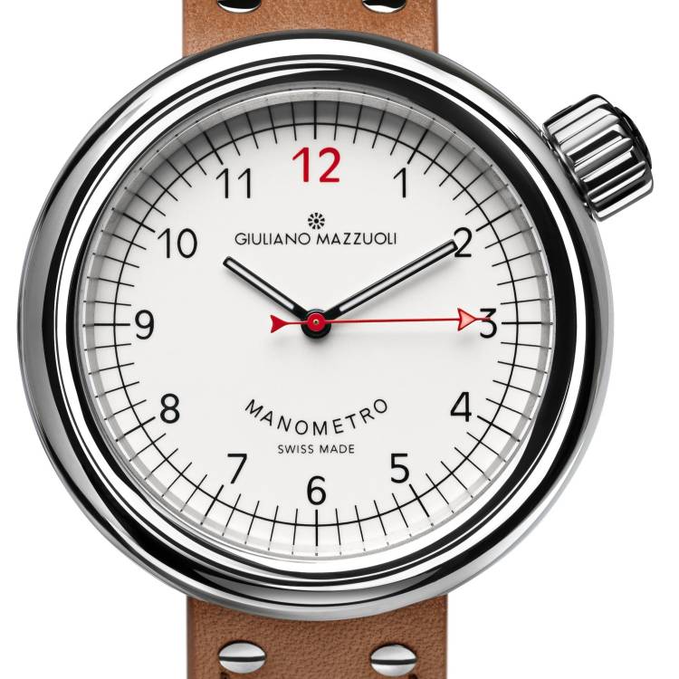 Giuliano Mazzuoli Watch Manometro Polished White