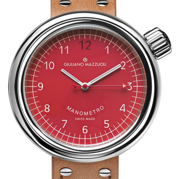 Giuliano Mazzuoli Watch Manometro Polished Red - Red