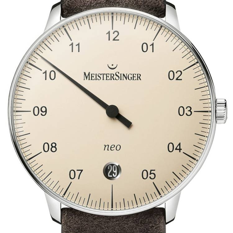 MeisterSinger Watch Neo Suede Brown