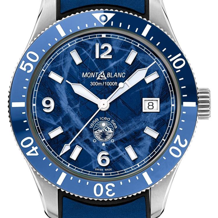 Montblanc Watch 1858 Automatic Iced Sea Automatic Date - Blue