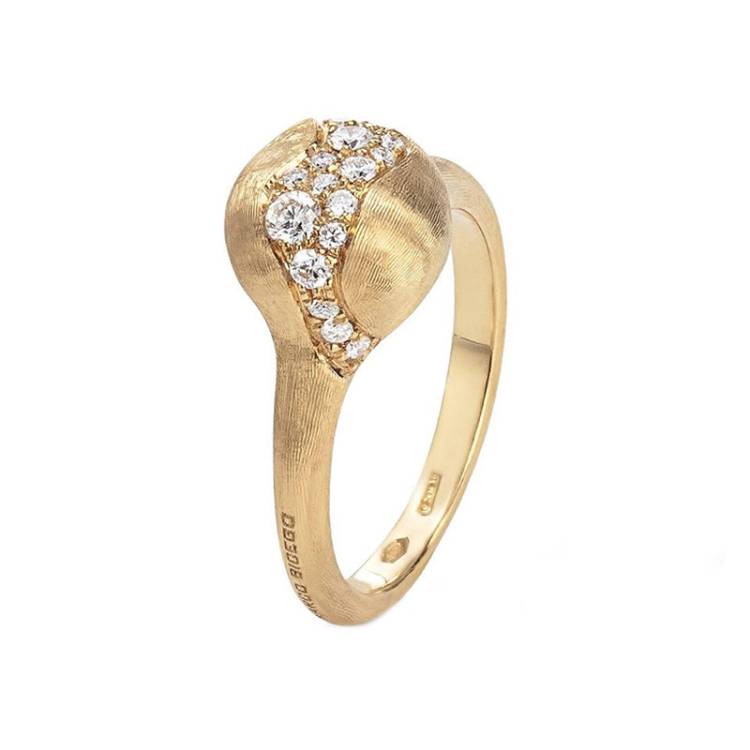 Marco Bicego Africa 18ct Yellow Gold 0.29ct Diamond Medium Ring - T
