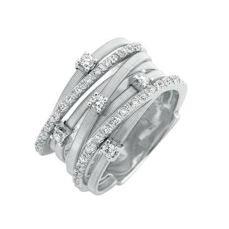 Marco Bicego Goa 18ct White Gold 0.41ct Diamond Ring - M