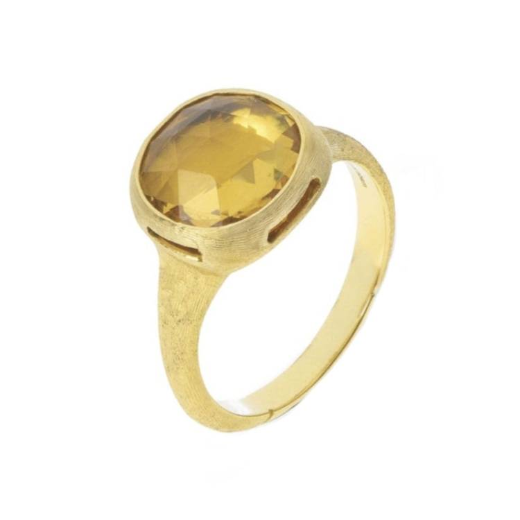 Marco Bicego Jaipur 18ct Yellow Gold Citrine Faceted Ring D - O