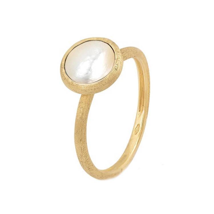 Marco Bicego Jaipur 18ct Yellow Gold Mother of Pearl Ring - Q