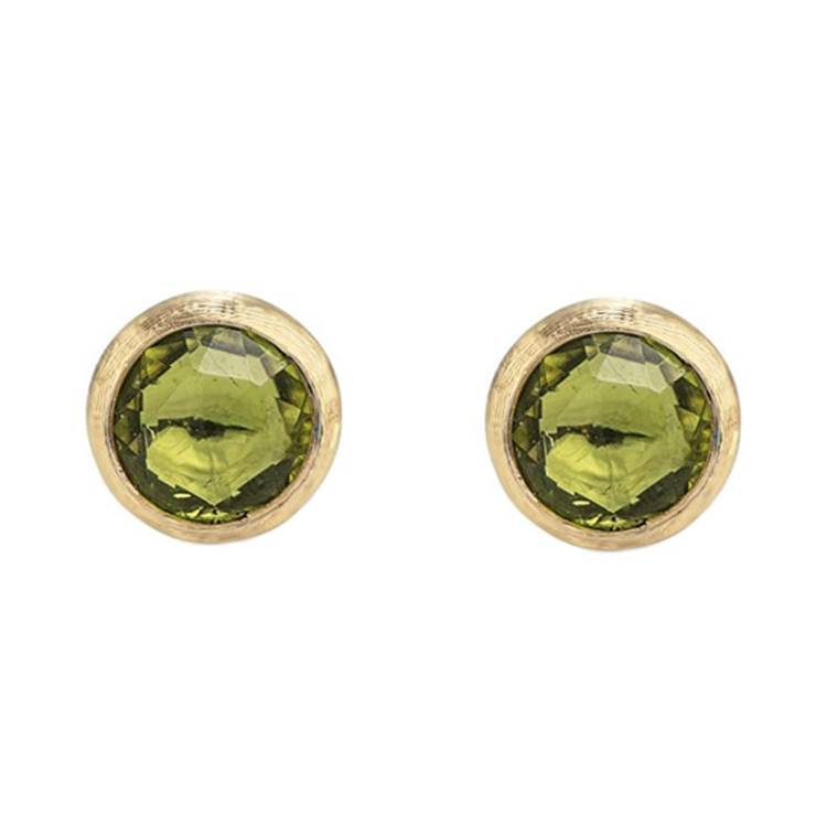 Marco Bicego Jaipur 18ct Yellow Gold Peridot Stud Earrings - Yellow Gold