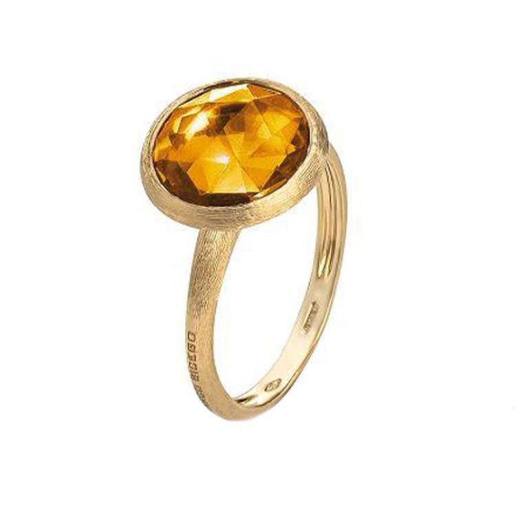 Marco Bicego Jaipur 18ct Yellow Gold Yellow Quartz Ring - U