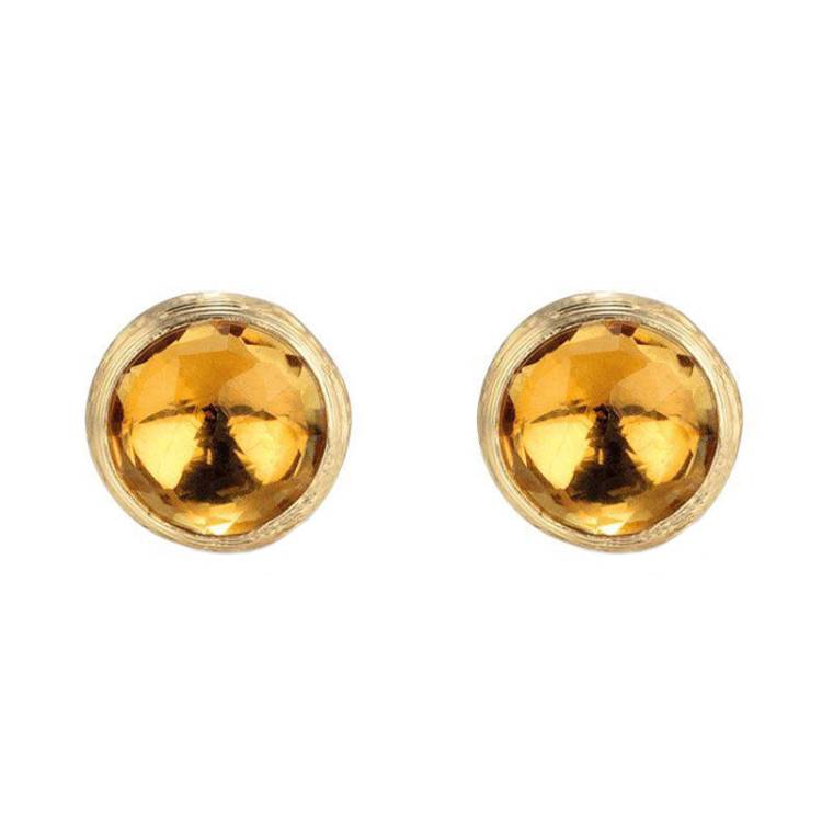 Marco Bicego Jaipur 18ct Yellow Gold Yellow Quartz Stud Earrings - Option1 Value Yellow Gold