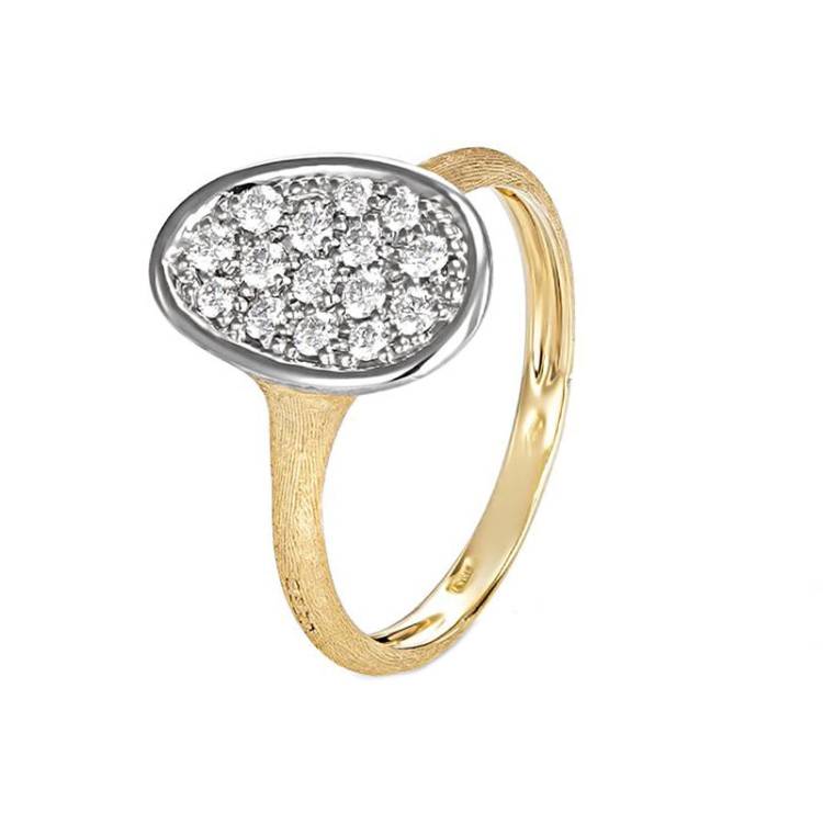 Marco Bicego Lunaria 18ct Yellow Gold Diamond Ring D - O