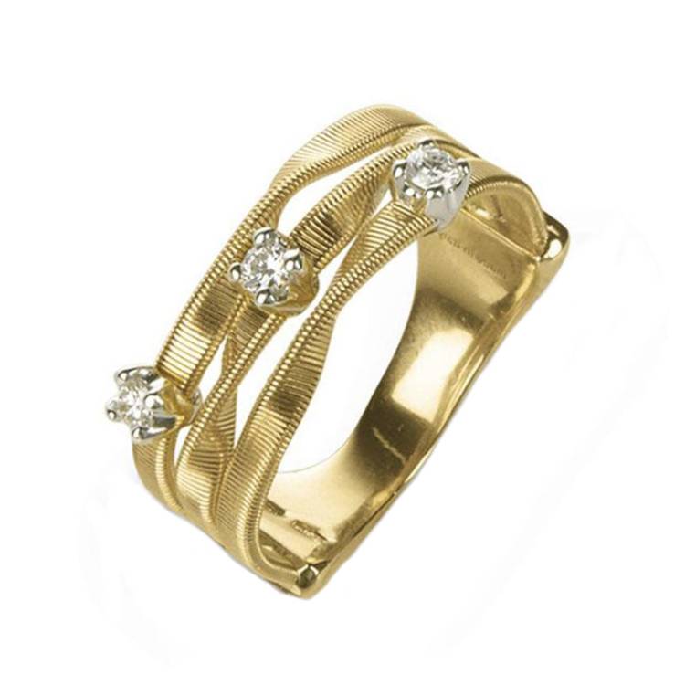Marco Bicego Marrakech 18ct Yellow Gold 0.15ct Diamond Ring - V