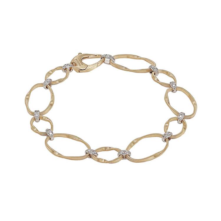 Marco Bicego Marrakech Onde 18ct Yellow Gold Diamond Bracelet