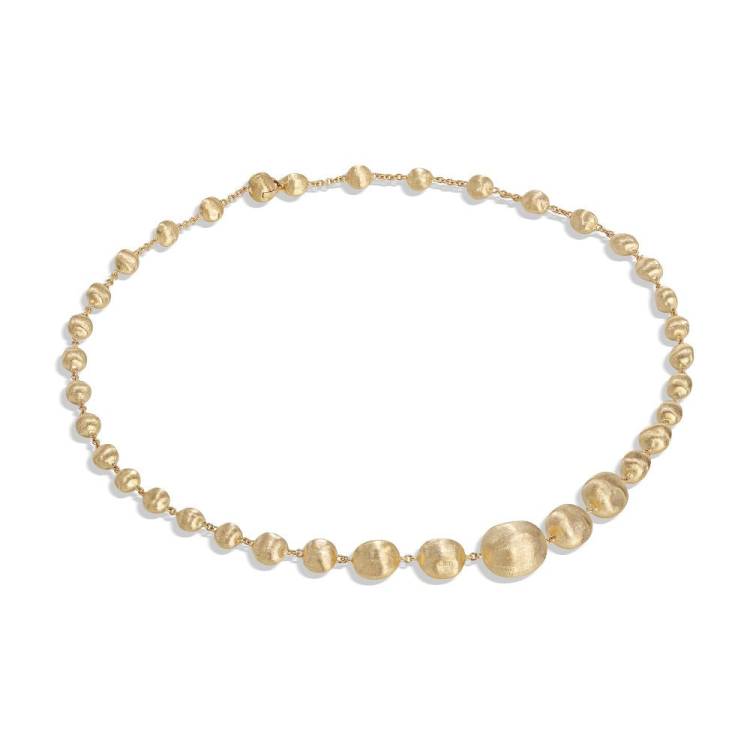 Marco Bicego Africa 18ct Yellow Gold Bead Necklace - Option1 Value Yellow Gold