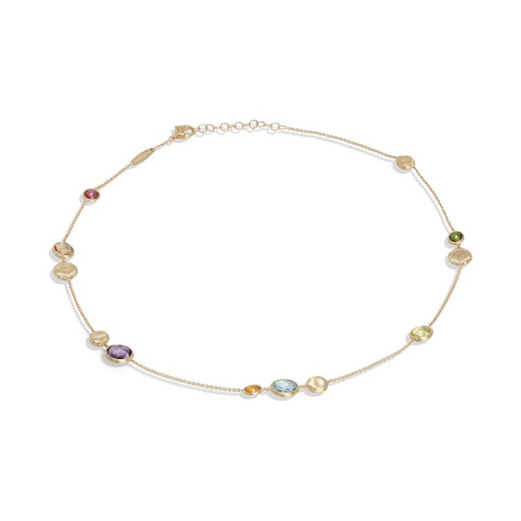 Marco Bicego Jaipur 18ct Yellow Gold Mixed Gemstone Necklace - Option1 Value Yellow Gold