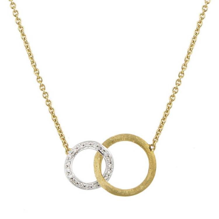 Marco Bicego Jaipur Link 18ct Yellow Gold 0.14ct Diamond Necklace - Option1 Value Yellow Gold