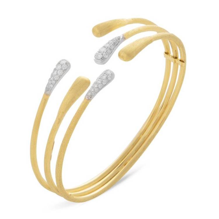 Marco Bicego Lucia 18ct Yellow Gold 0.45ct Diamond Bangle D - Option1 Value Yellow Gold