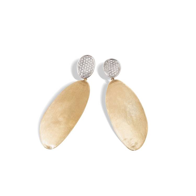 Marco Bicego Lunaria Alta 18ct Yellow Gold 1.33ct Diamond Drop Earrings - Yellow Gold