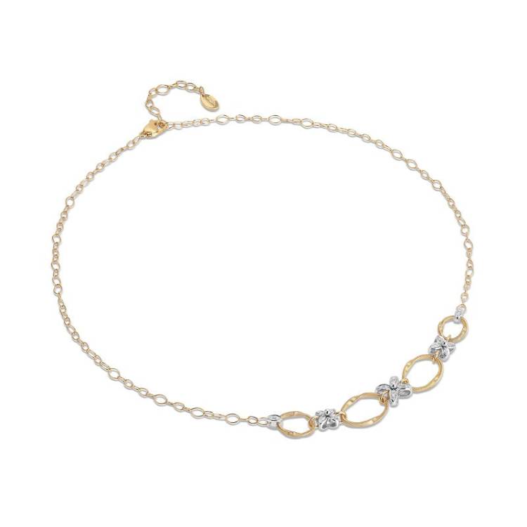 Marco Bicego Marrakech Onde 18ct Yellow Gold Diamond Flower Necklace
